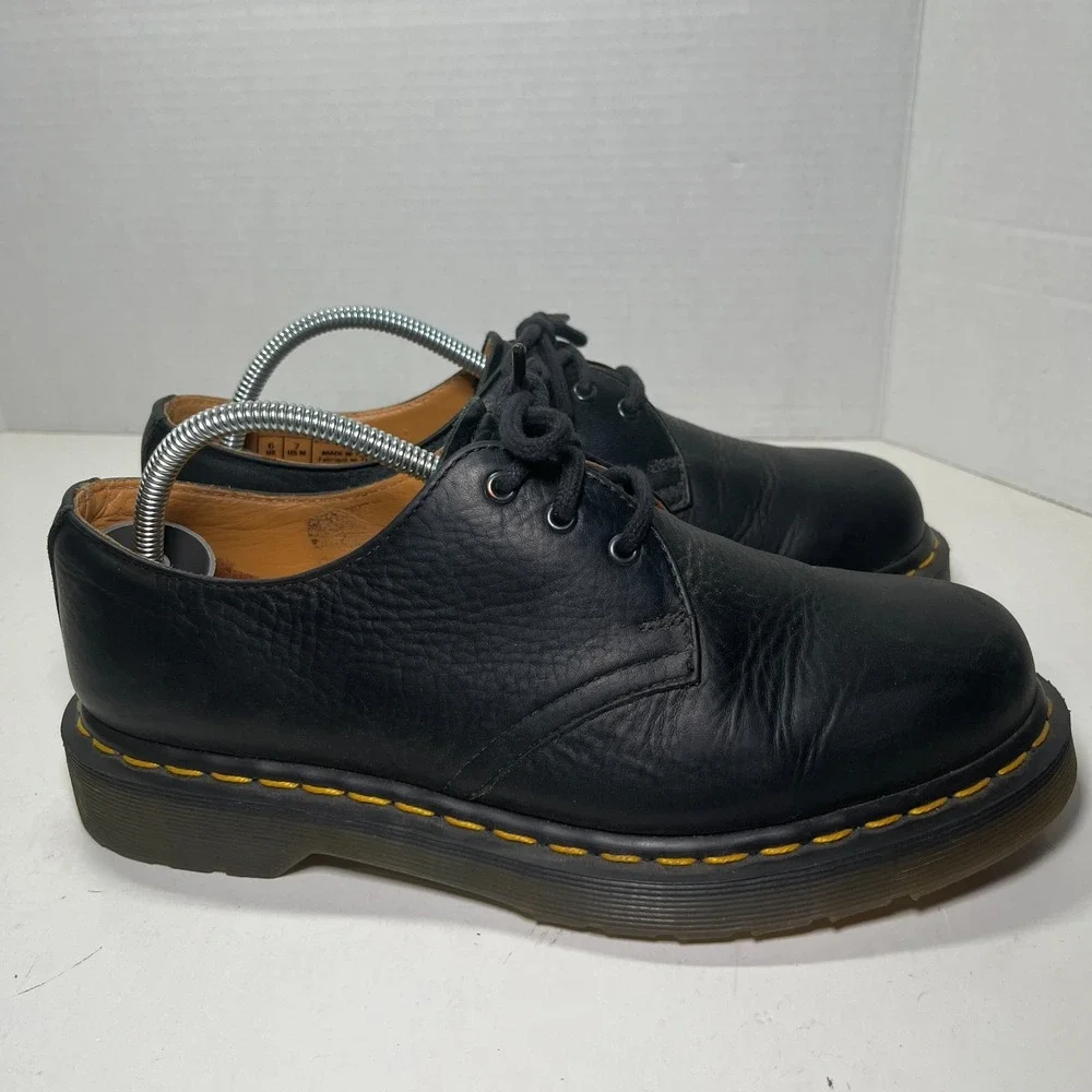 Dr. Martens 1461 For Life Men's 7 Black Leather Oxford Slip Resistant AW004